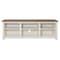 Flash Furniture Kilead Farmhouse TV Stand for up to 80in. Engineered Wood Console w/Open Storage, White w/Walnt Top GC-MBLK66-WH-GG - alternate 5